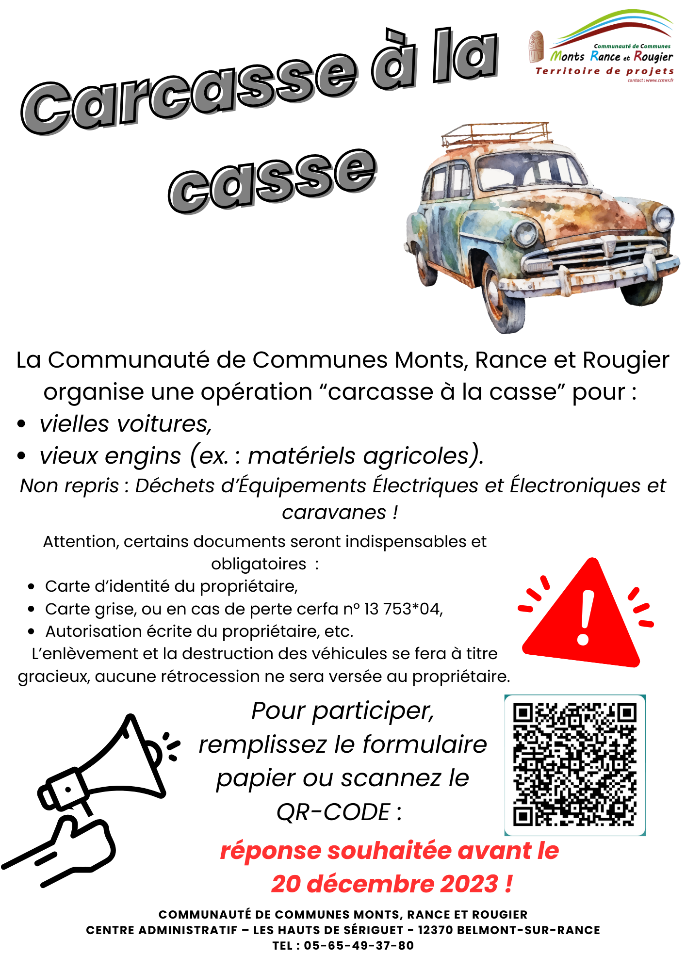 Carcasse à la casse